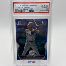 2023 Bowman JOSUE De PAULA 1st Chrome Sapphire #BCP-11 PSA 10 GEM MT LA Dodgers