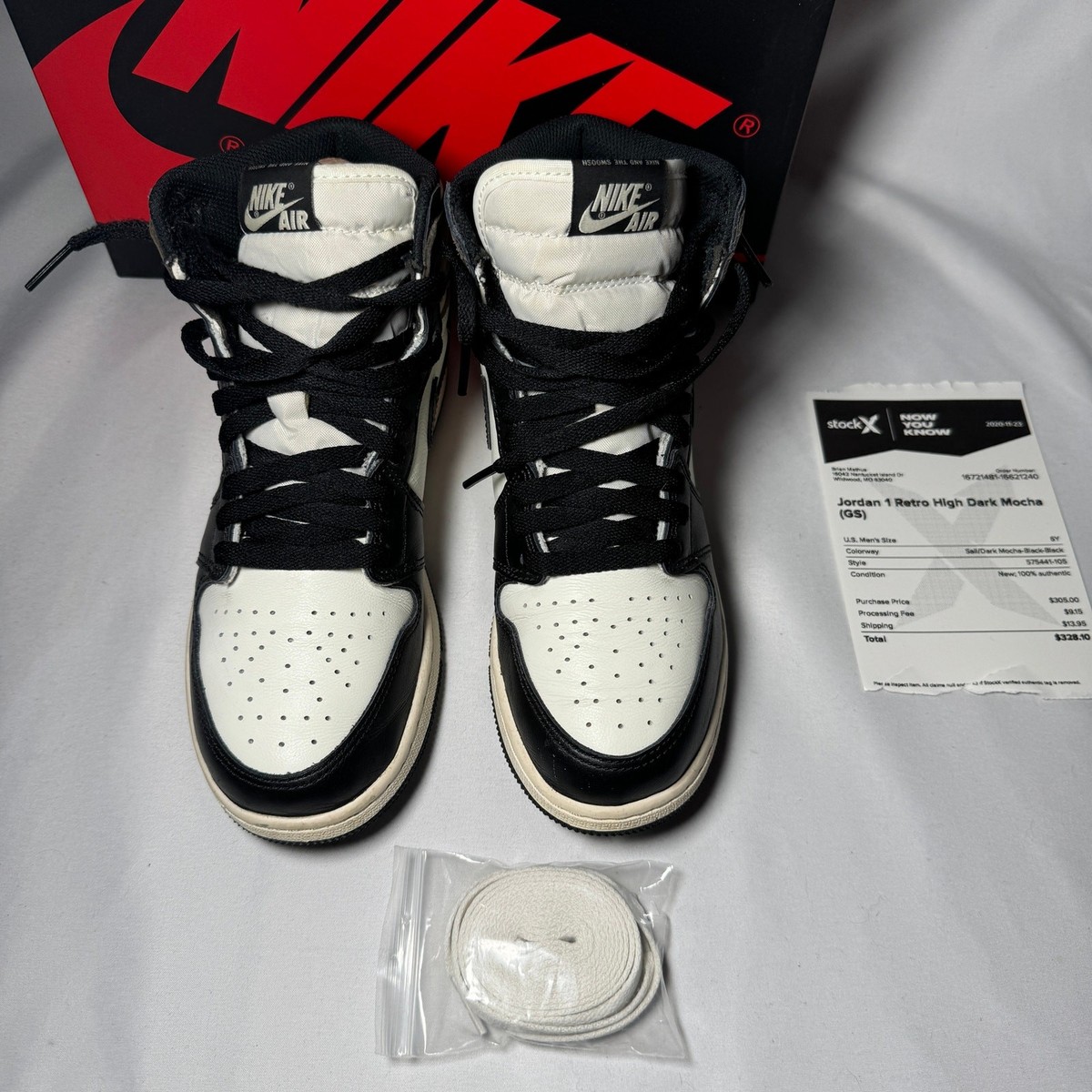 Size 6 - Nike Air Jordan 1 Retro High OG GS Dark Mocha Men