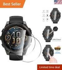 Anti-Fingerprint Tempered Glass Protectors for Garmin Fenix 8 2 Pack 