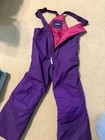 Lands End Kids Squall Ski Snow Bibs Pants Sz 8 Purple Youth Girls Great Shape — photo 1