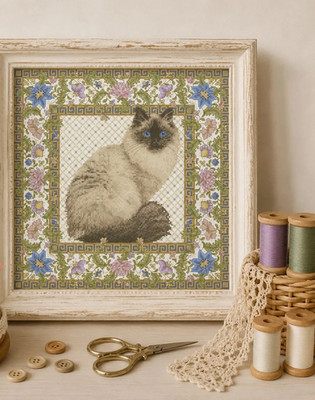 Tapestry Cat Cross Stitch Pattern Pet Siamese Ragdoll