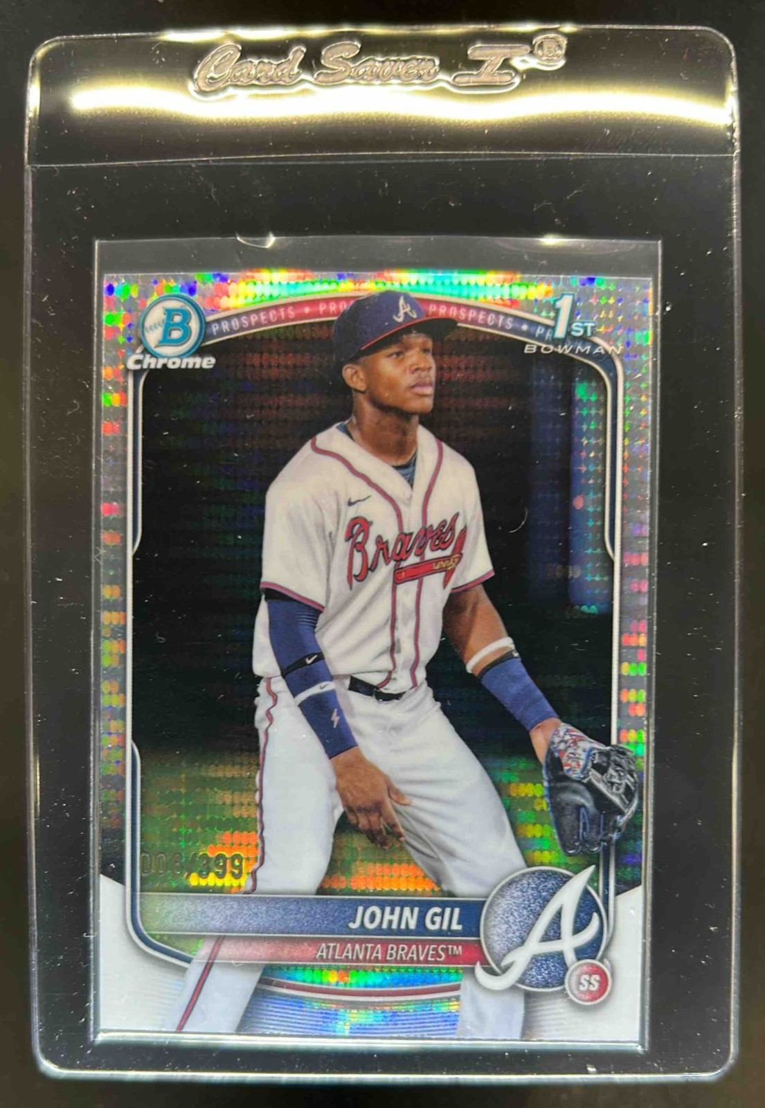 2025 Bowman Chrome John Gil Pulsar Refractor 1st #/399 Braves