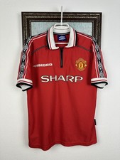 Manchester United Home football shirt 1998 Soccer Jersey Mens Trikot Size M