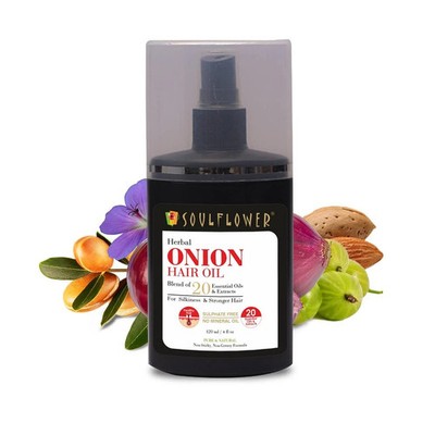 Soulflower Amla und Zwiebelhaaröl fördert das Haarwachstum reduziert Haarausf...