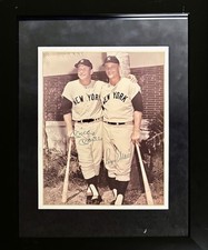 Mickey Mantle Roger Maris Signed 8x10 Yankees Photo JSA