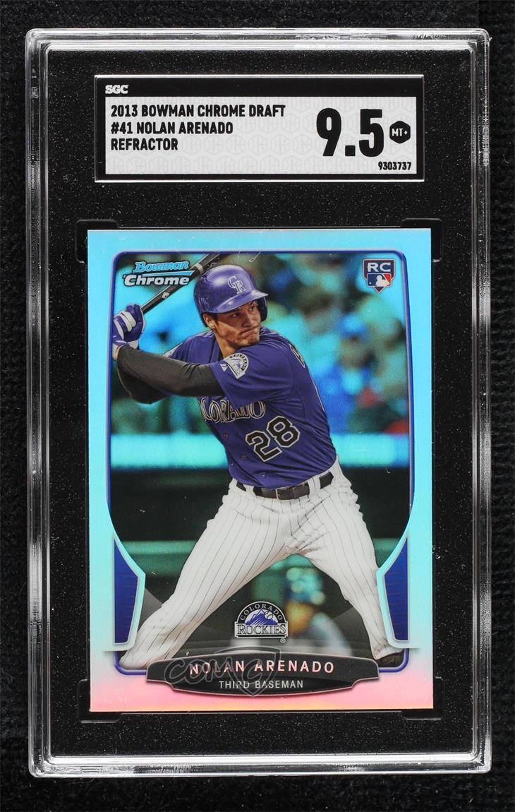 2013 Bowman Draft Chrome Refractor Nolan Arenado #41 SGC 9.5 Mint+ 0re5