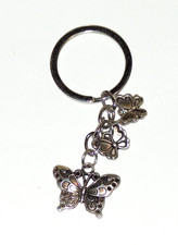 Butterflies Keychain Butterfly Charms Fob Key Ring