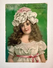 Singer Sewing machine Victorian trade card 7x5 in