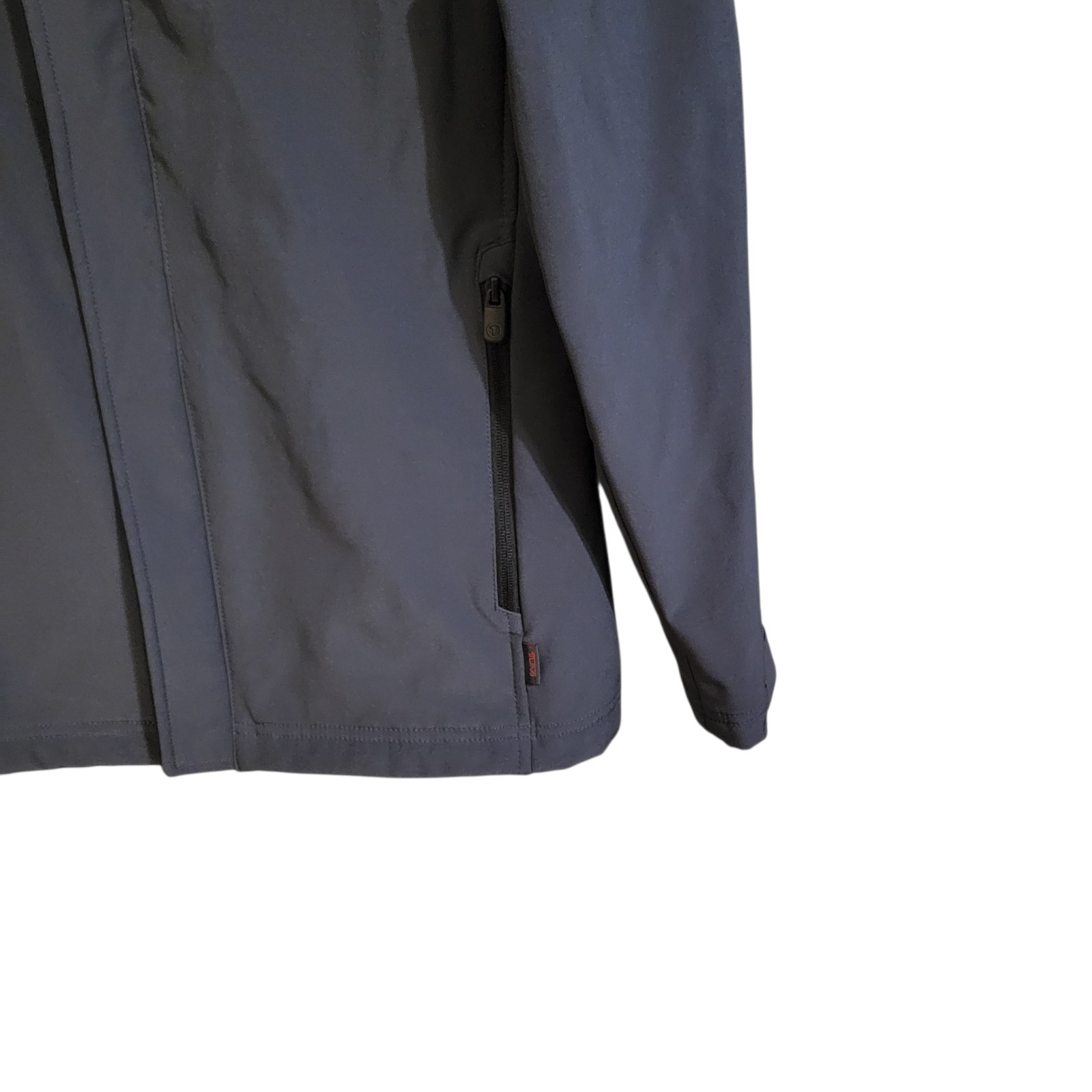 Tumi Jacket Men's Medium Blue Softshell Full Zip - image 3
