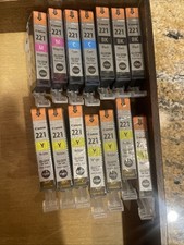 CANON CLI-222 BLACK MAGENTA YELLOW CYAN INK CARTRIDGES OEM LOT OF 14 New Sealed