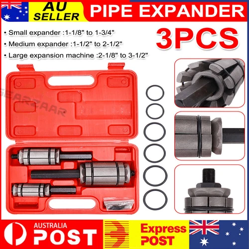 3 Pieces Car Tail Pipe Expander Set Muffler Exhaust Pipe Dent Remover Tool Kit