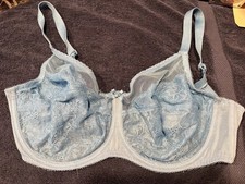Wacoal 855186 Blue Retro Chic Lace Bra Size 38DDD