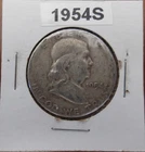 1954 S Franklin Half Dollar Silver Investment Coin US Currency