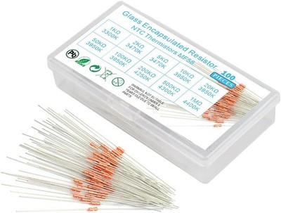 MF58 3950B NTC Thermistors Resistors Glass Sealed Temperature Sensors Assorted
