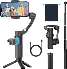 Phone Gimbal 3-Axis Foldable Stabilizer with Detachable Remote Control for Video