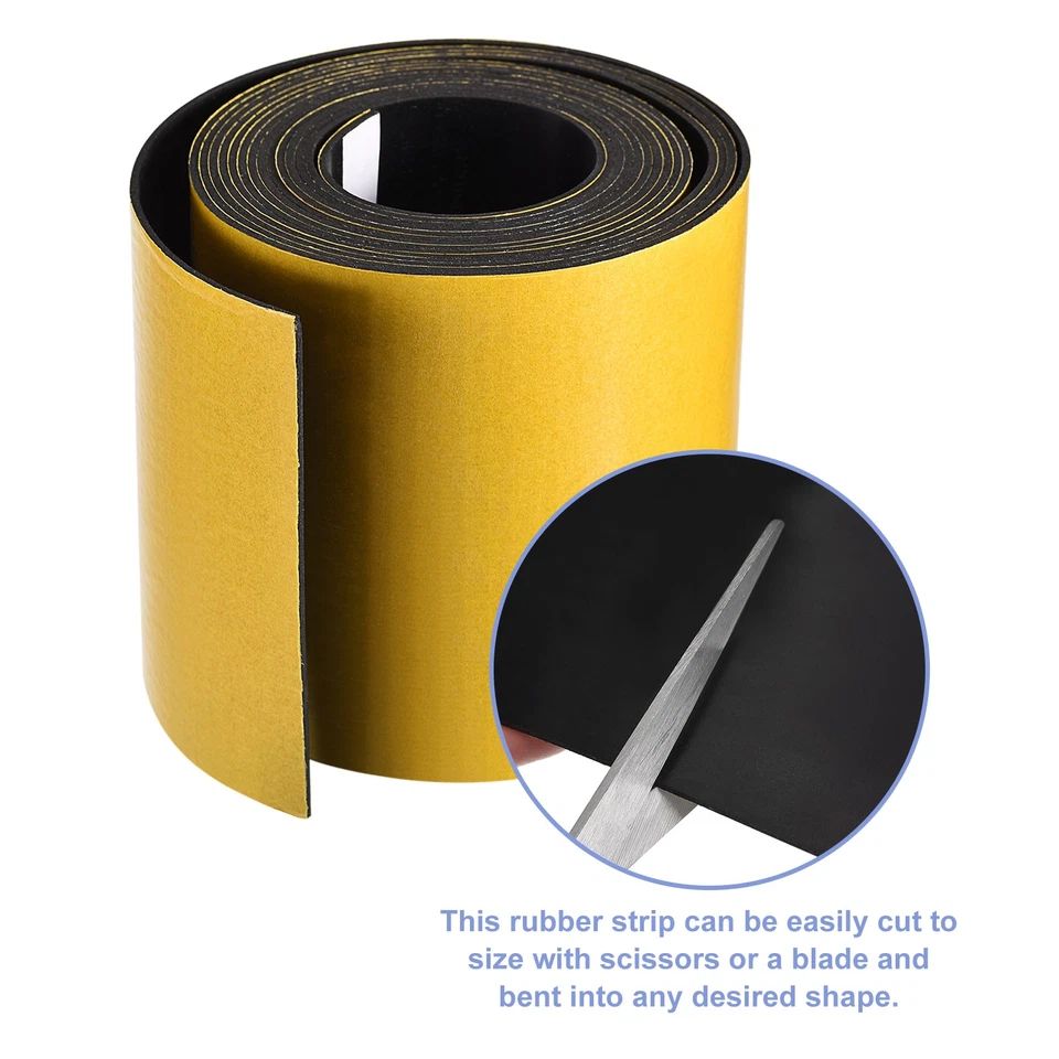 Adesivo Neoprene Gomma Strisce Foglio 4" Largox118" Lungox0,06" Spessa 1pz - Immagine 4 di 4