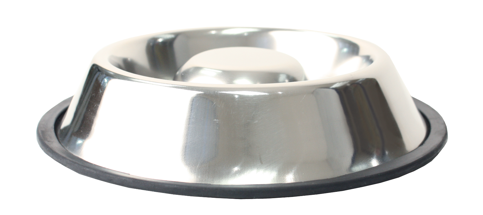 Dog Puppy Anti Gulp Bowl Stainless Steel Slow Feeder Slows Eating Stop