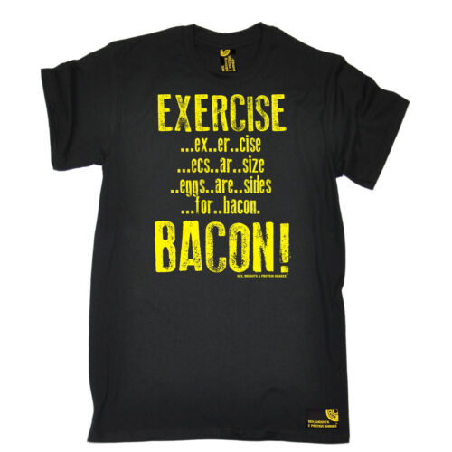 Exercise Bacon T-SHIRT Body Building Weights Gym Training Workout birthday gift - Picture 1 of 9