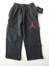 New NIKE AIR JORDAN Boys Black Jogging Sweat Pants Red Jumpman 852759-023 Size 4