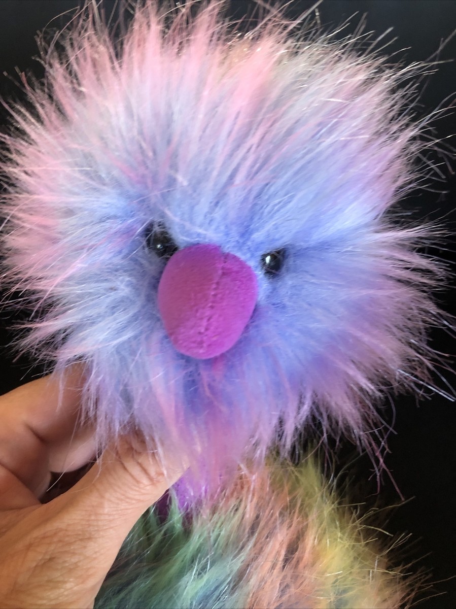 Rainbow Pompom Jellycat London Ostrich Pom Fuzzy Bird Stuffed