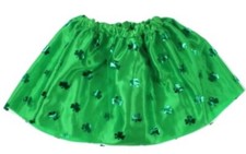 St. Patrick  s Day Irish Green Shamrock Tutu Skirt Tulle One Size Ships Fast 