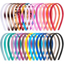 30 Pieces Plastic Headbands Thin Plain Plastic Headband With Teeth Colorful Plai
