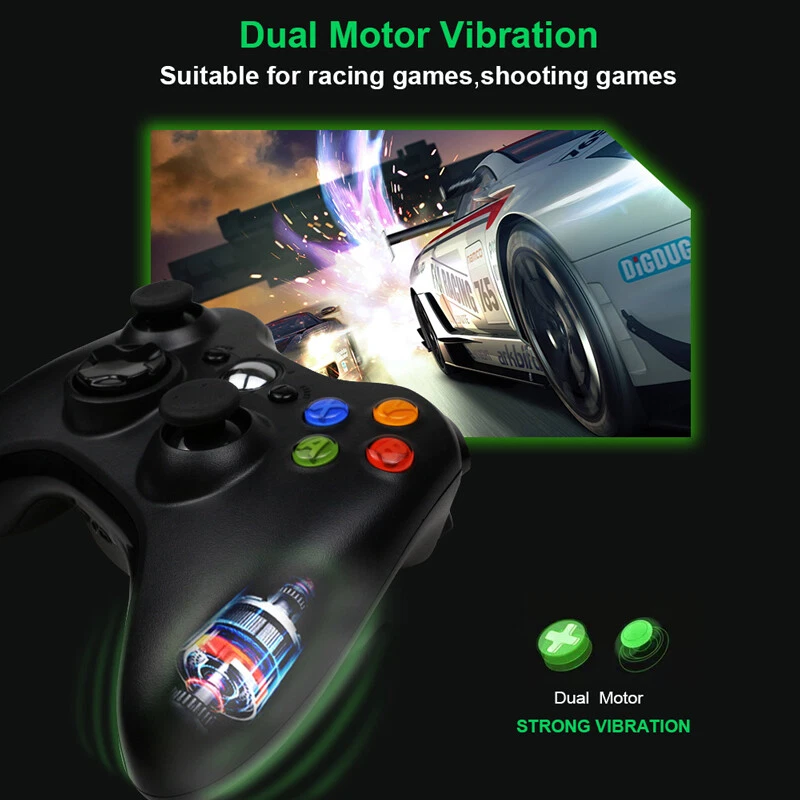 Wireless/Wired Gamepad Controller Joystick Game Controller Joypad for Xbox 360 - Image 2 of 4