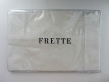 Pair FRETTE 1 Bourdon STANDARD 20"x32" Cases Shams IVORY/IVORY Italy Cotton NEW