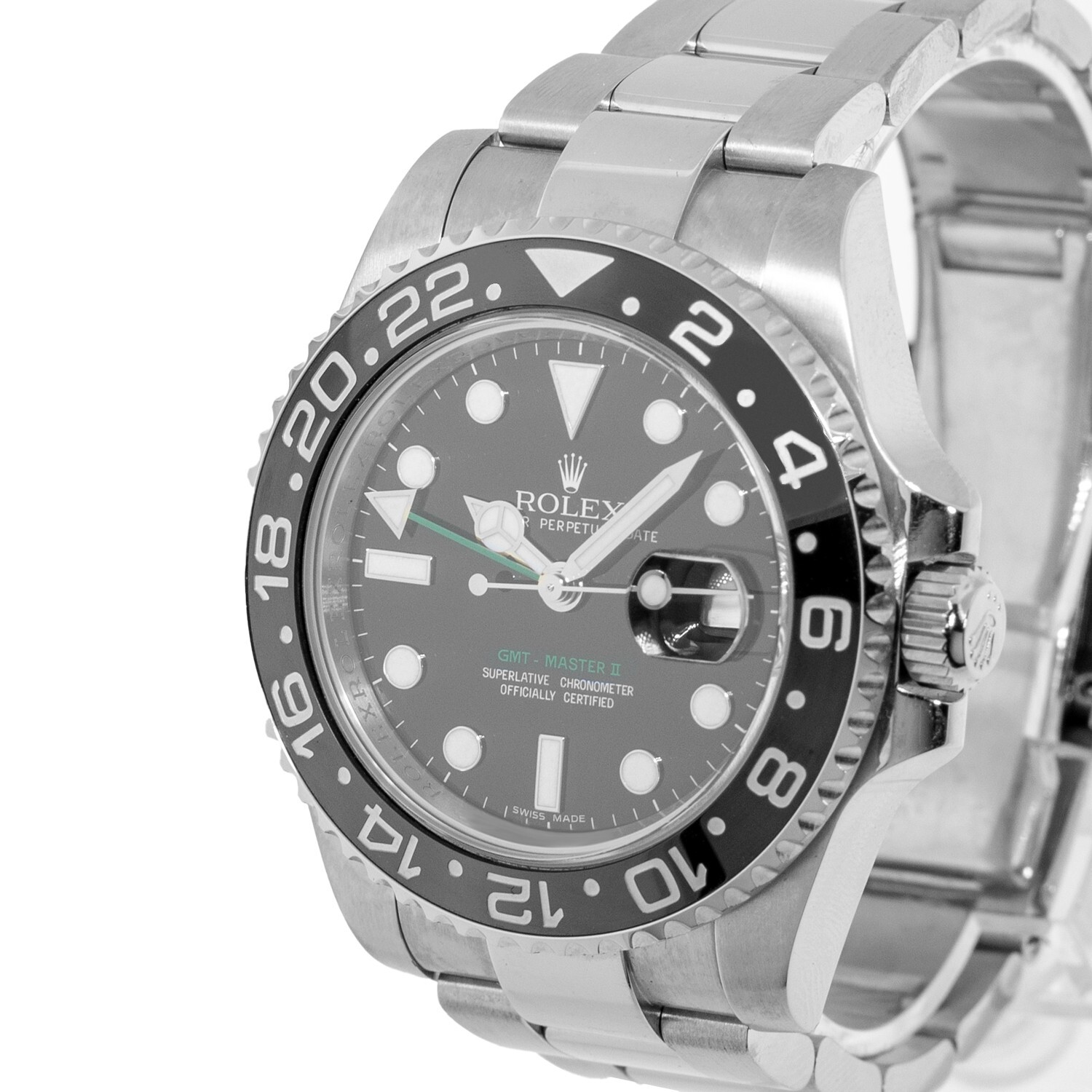 Rolex GMT-Master II 40mm Stainless Steel Black Dial Black