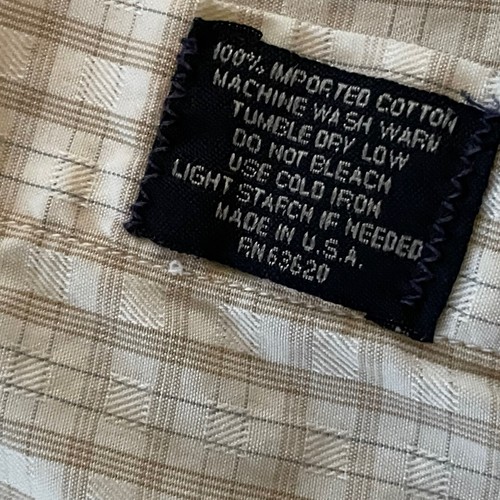 Burberry London Mens Dress Shirt Sz 15.5 Tan White Plaid Button Down Long Sleeve - Picture 7 of 7