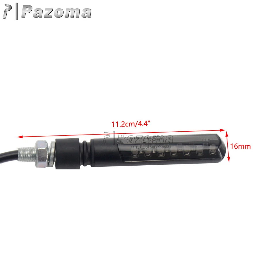 Lámpara intermitente indicador secuencial de luz de agua fluida ámbar LED para Honda Yamaha Foto 2 de 4