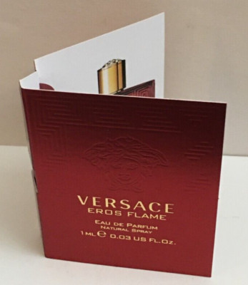 1 VERSACE EROS FLAME Cologne for Men Eau de Parfum Samples Spray Vial 0.03oz 1ml