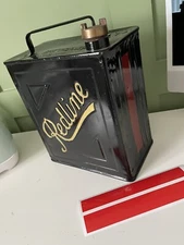 side stripes for Redline 2 gallon petrol oil fuel can automobilia petroliana