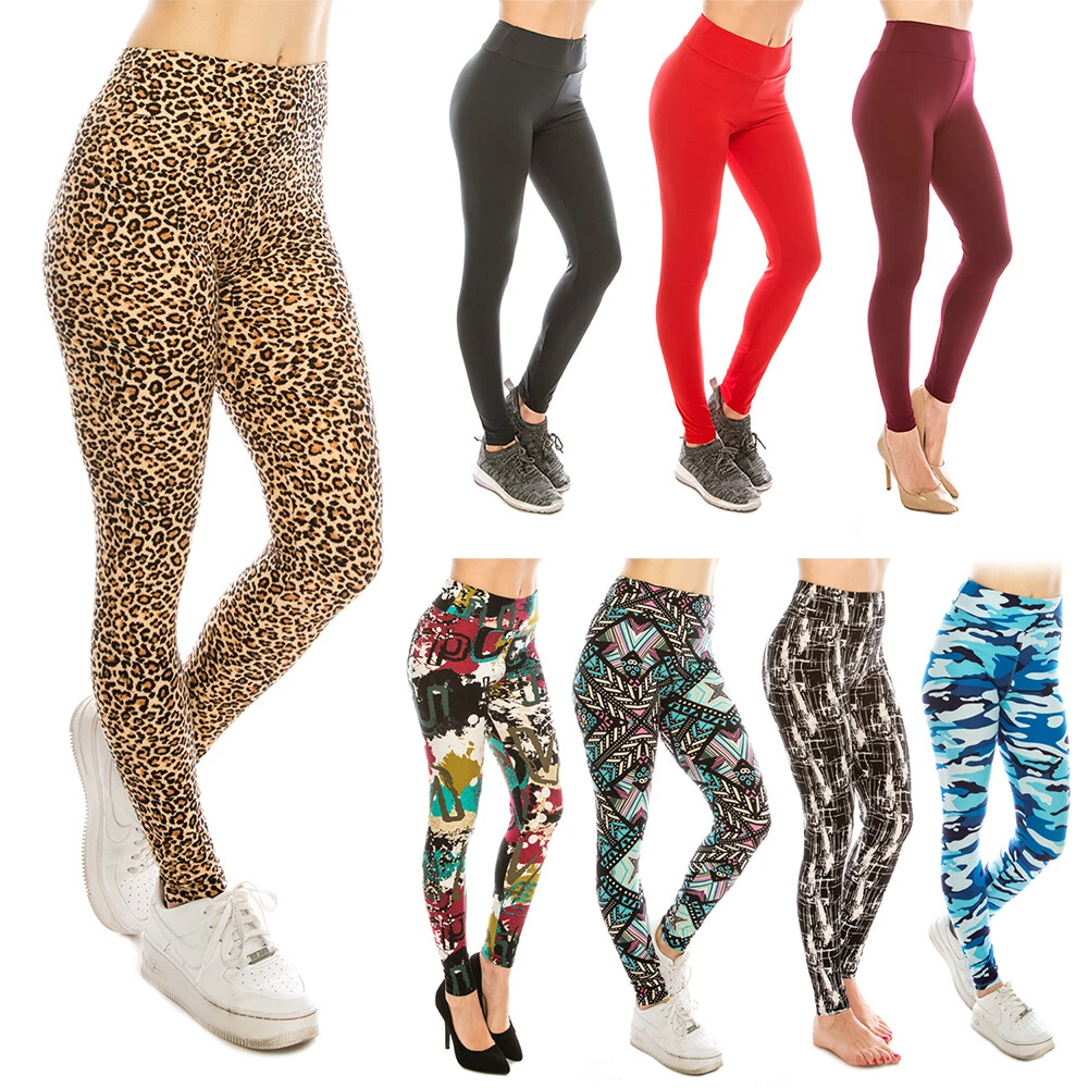 Womens Ultra Soft High Waist Yoga Leggings (Patterned and Solid) *FREE  SHIPPING*