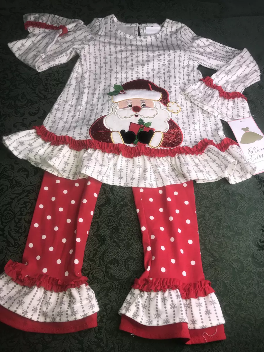 NWT SAnta Claus christmas 6X holidays outfit dress up 2 pc set Rare Editions red