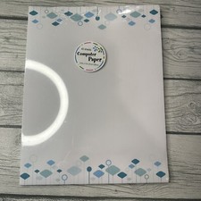 Decorative Paper Memory book Designer 40 Pgs DIY Crafting Shapes Blue White New