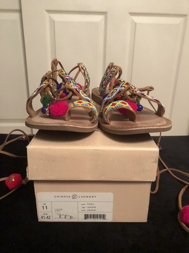 Chinese Laundry Multicolor Beaded Charm Gladiator Sandals Size11 With Box/charms - Picture 4 of 6
