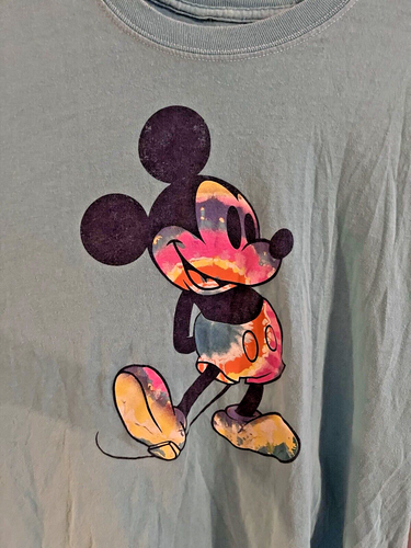 Disney Parks Tie-Dye Mickey Long Sleeve Royal Blue Tee Walt Disney World sleeve - Picture 3 of 5