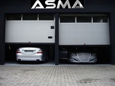 Cars silver super tuning mercedes benz Desk Mat Stitched