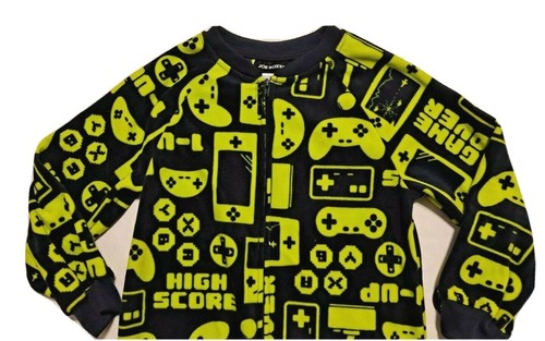Boys Game Controller Hooded Blanket Sleeper Pajamas Blue 1 pc NWT Jumper XS 4-5 - Picture 3 of 4
