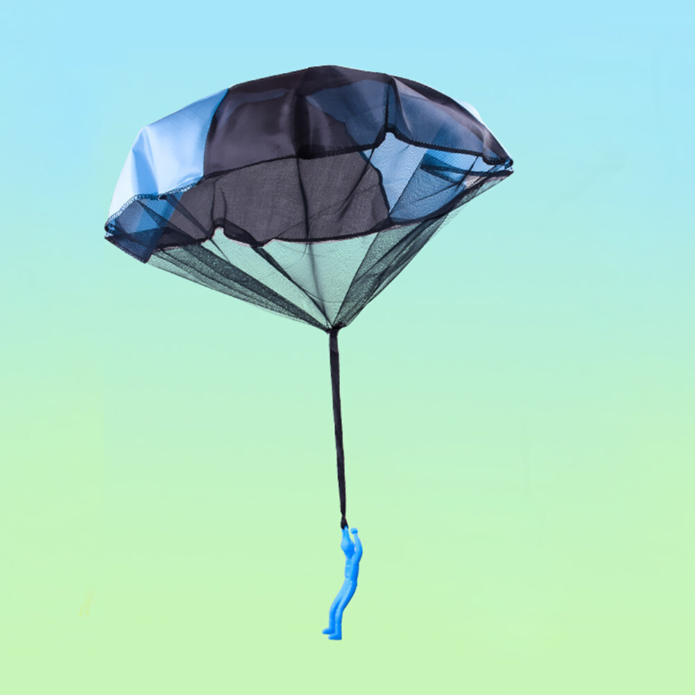 Hand Throw Soldier Parachute Outdoor Game Kids Educational Toys (Blue