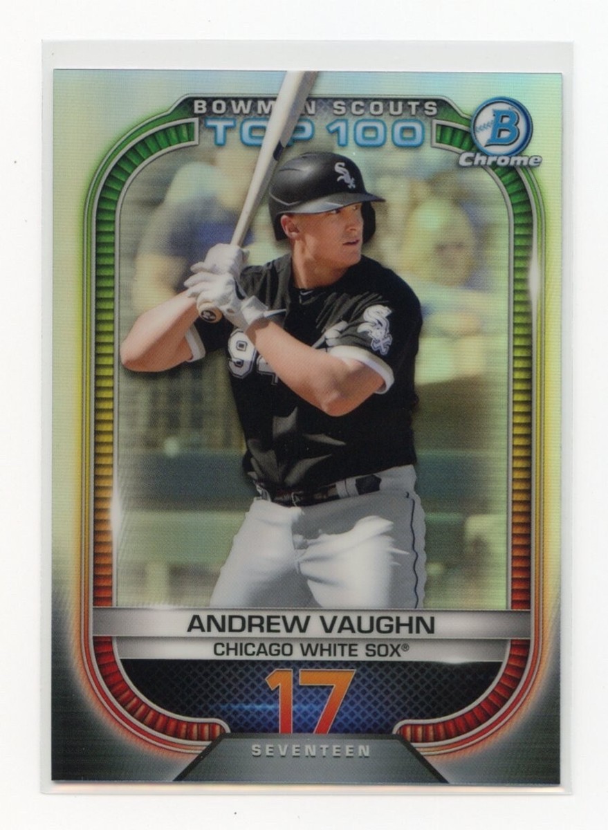 Andrew Vaughn 2021 Bowman Chrome Scouts Top 100 BTP-17 White Sox