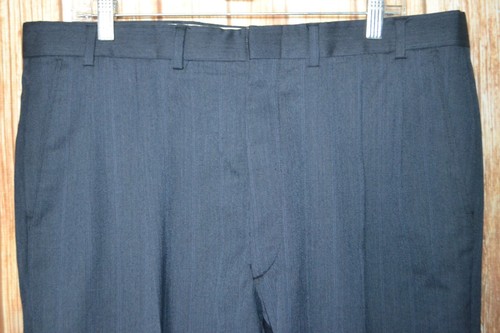 Stafford Men Striped Wool Double Breasted 6 Button Suit Sz 44L Wst 38x32 - Picture 15 of 20