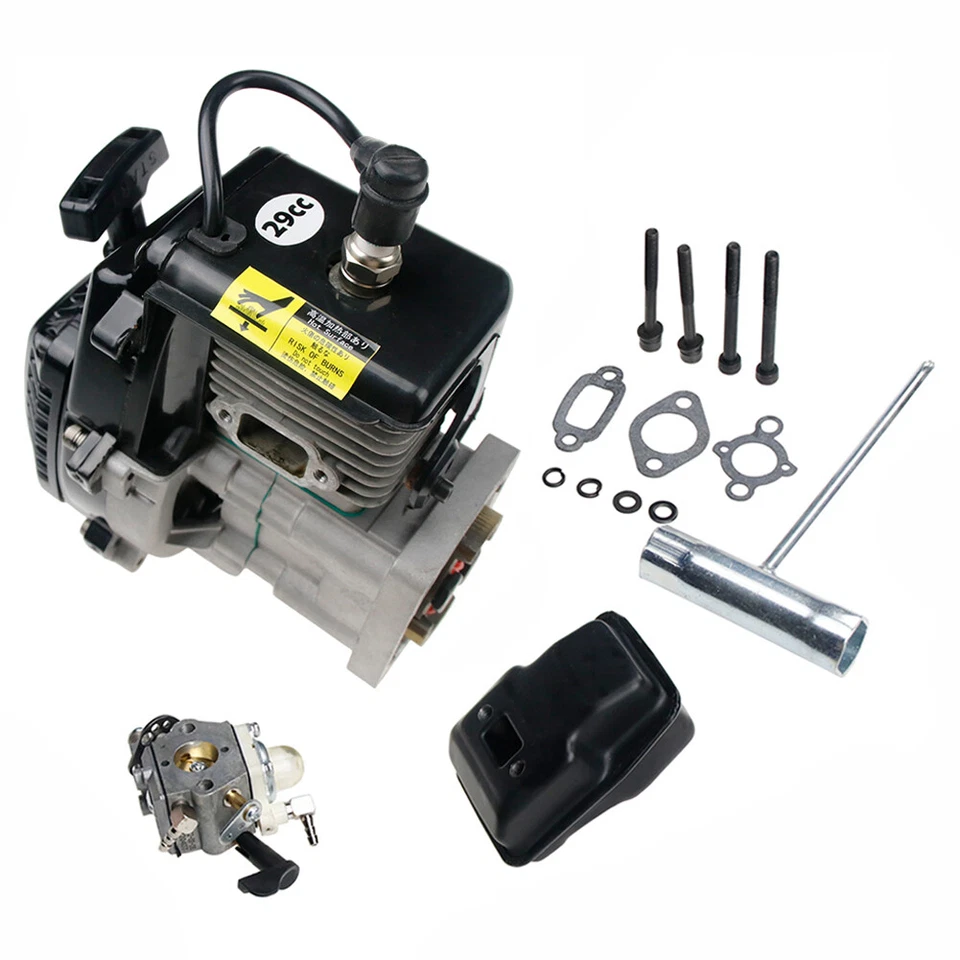 29CC 2 Takt 4 Bolt Motor mit Vergaser für 1/5 HPI Rovan Baja 5B 5T 5SC LOSI FG - Bild 4 von 4