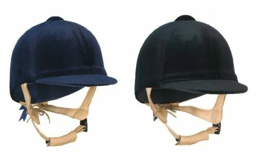 "Champion CPX3000 DELUXE REITMÜTZE Helm Samt PAS015 schwarz/marineblau 6 1/4""-7 3/4""