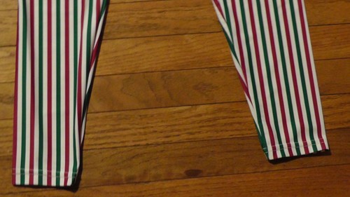 American Apparel Youth Candy Cane Stripe Nylon Tricot Leggings - Picture 3 of 5