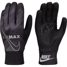 Nike Hyperwarm Air Max Soccer Field Player Gloves Adult Sizes Black.