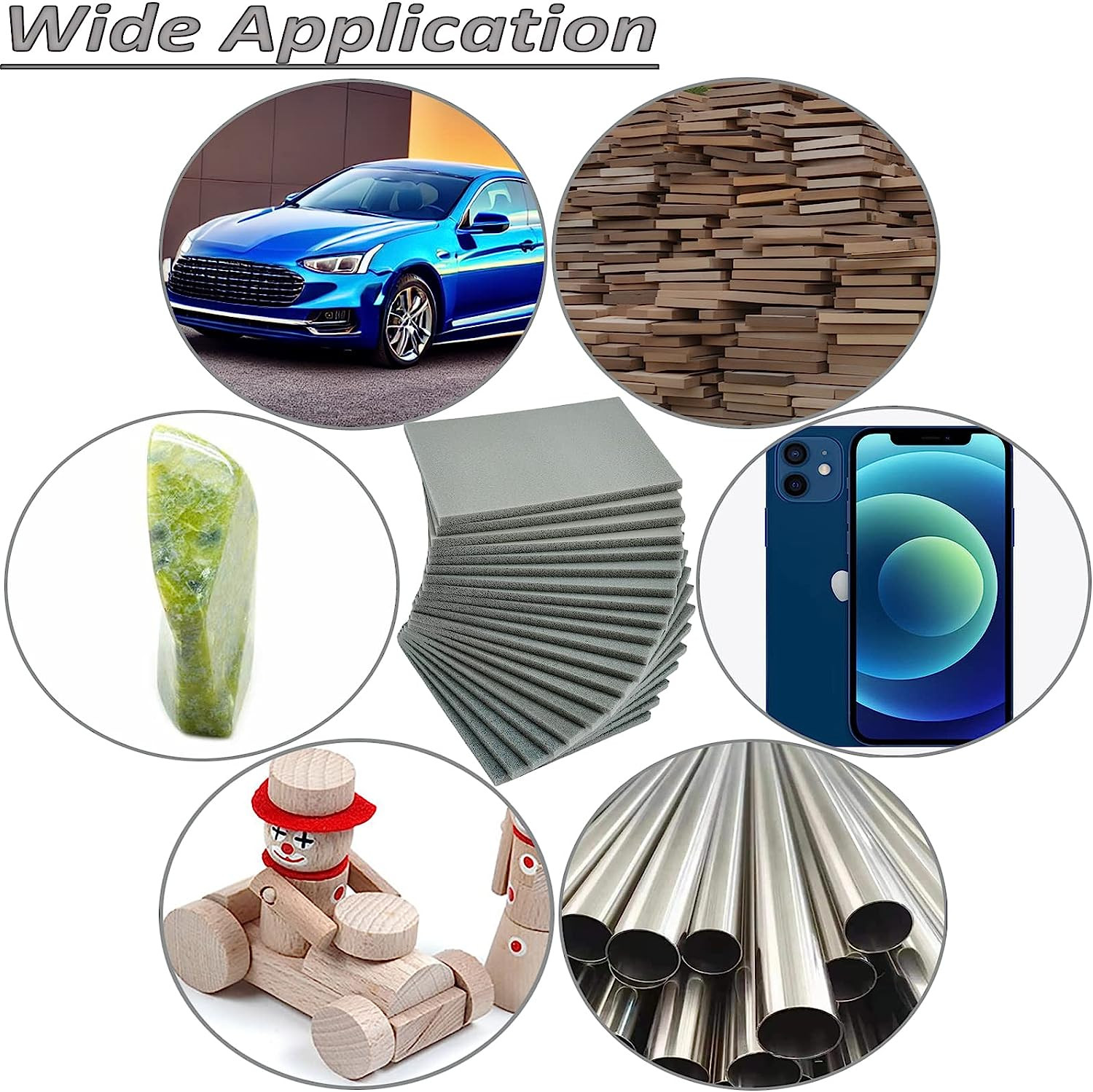 20 Pcs 3 X 4 Inch 400-3000 Grit Sanding Sponge Set, Ultra Fine Sanding Sponges P