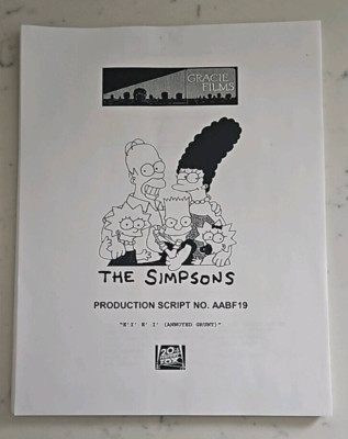 Simpsons In Script The Simpsons 1998 TV Show Script Annoyed Grunt AABF19 | eBay