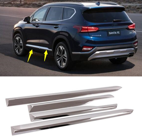 ABS Chrome For Hyundai Santa Fe 2019 20 Body Side Door Molding Line